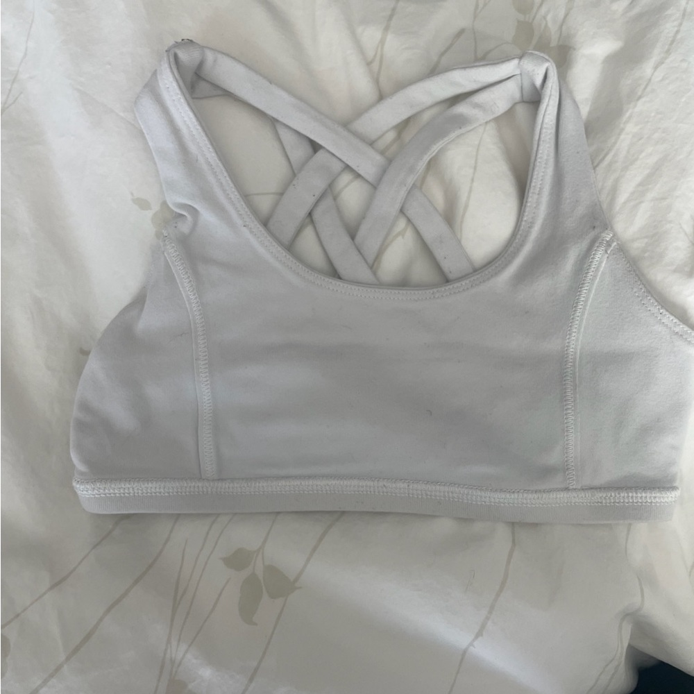 Ivivva White Crisscross Strappy Sports Bra